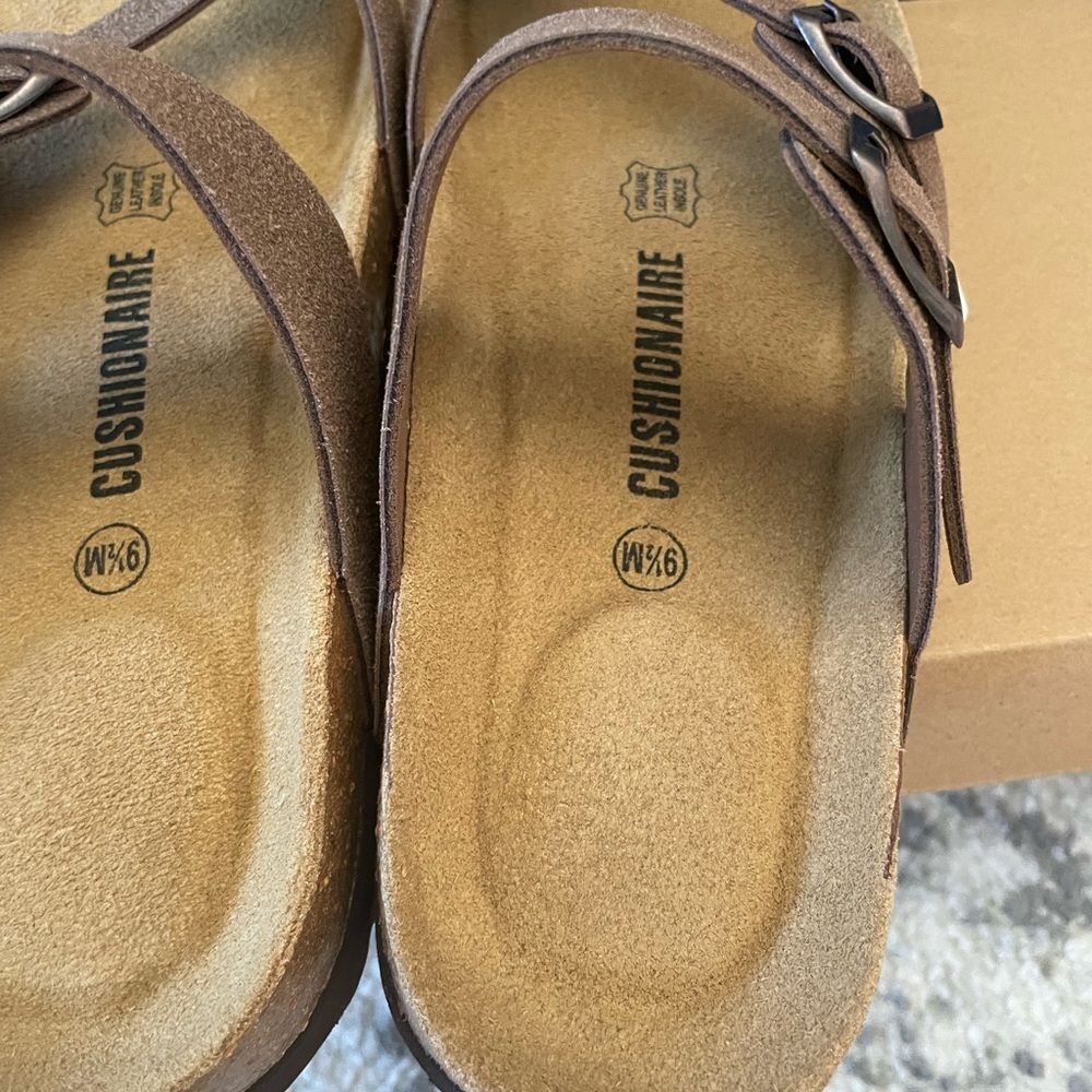 Cushionaire Slip On Luna Cork Footbed Sandal Suedes size 9.5 NEW - Picture 5 of 7
